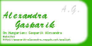alexandra gasparik business card